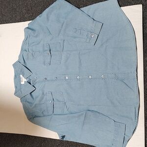 Ladies Mainstreet Blues women's Blue Jean Shirt Size 1X 100% Cotton